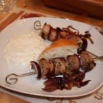 Griechische Filespieße mit Tsatsiki