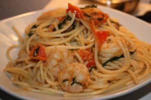Spaghetti-Garnelen