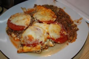 Hackauflauf mit Gemüse