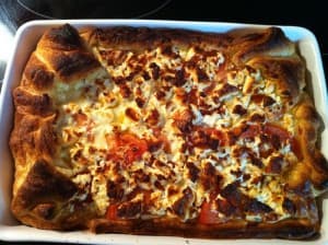 Hackpastete mit Schafskäse